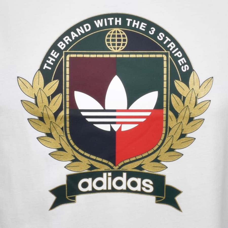 Alternative Image for Productadidas Originals Collegiate Crest T Shirt White3